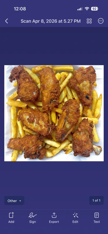 Chicken Wings Dinner